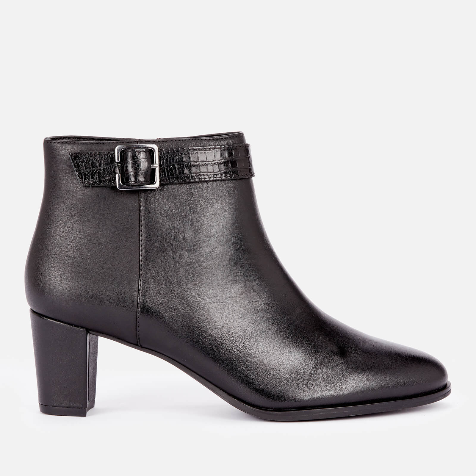 clarks black heeled boots