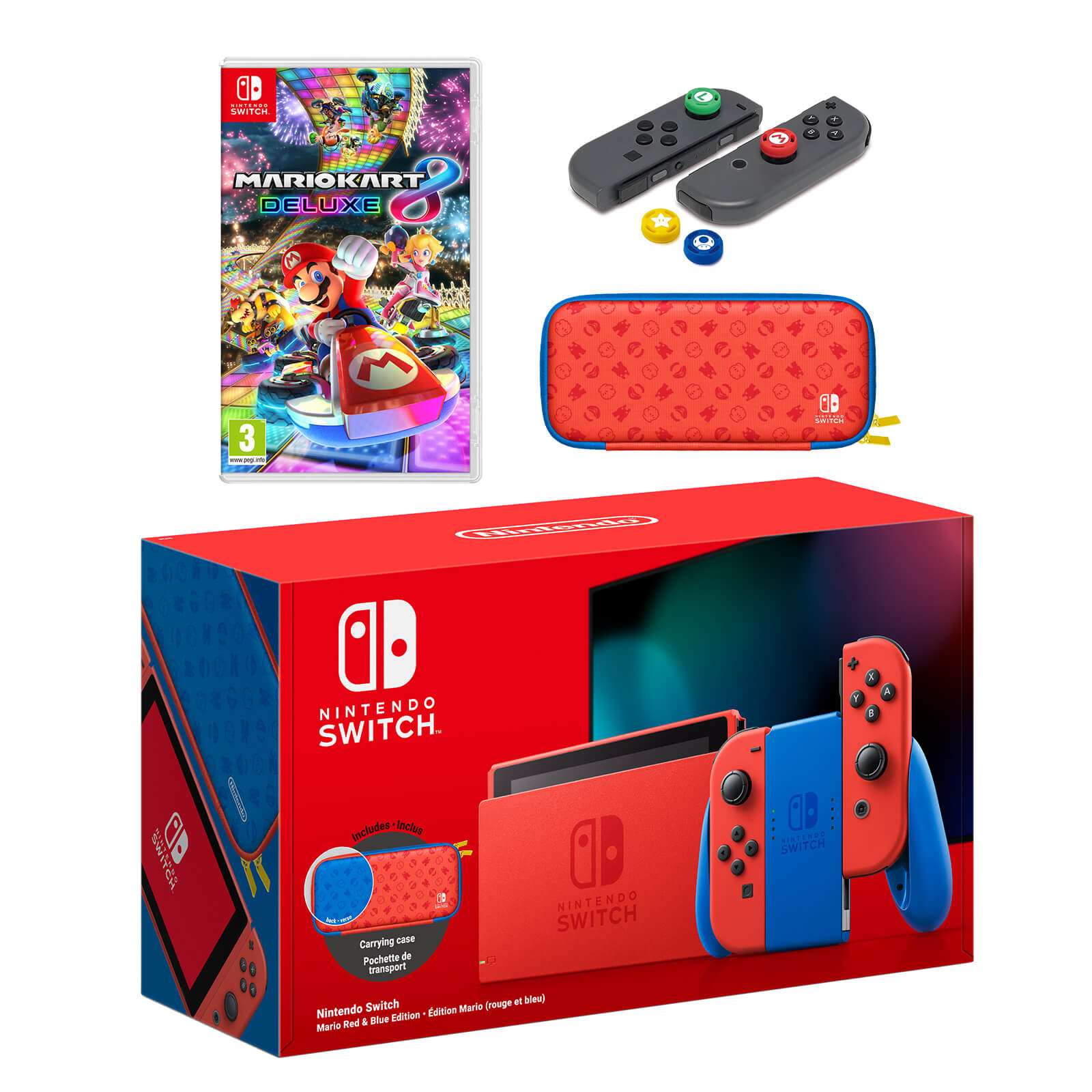 Nintendo Switch Mario Red Blue Edition Mario Kart 8 Deluxe Pack Nintendo Official Uk Store