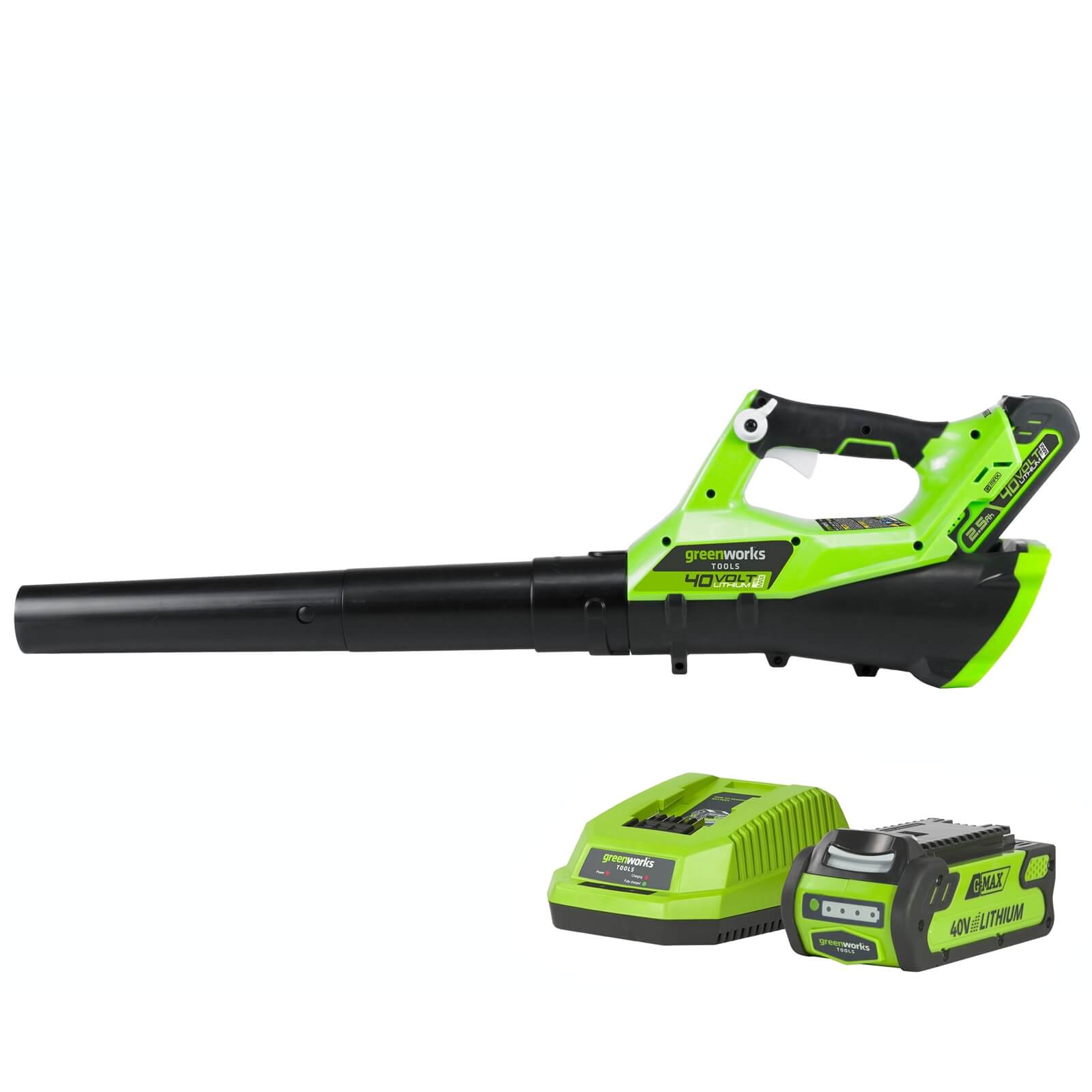 Greenworks G4ABK2 40V Cordless Axial Leaf Blower with 2Ah Battery and