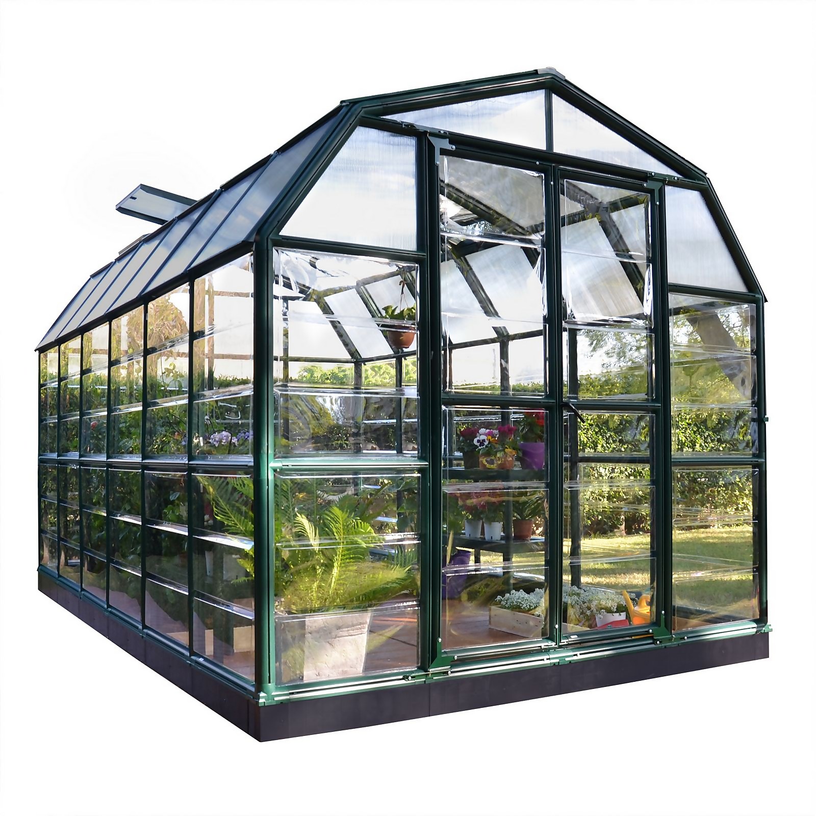 Rion 8 x 12ft Grand Gardener Black Greenhouse Homebase