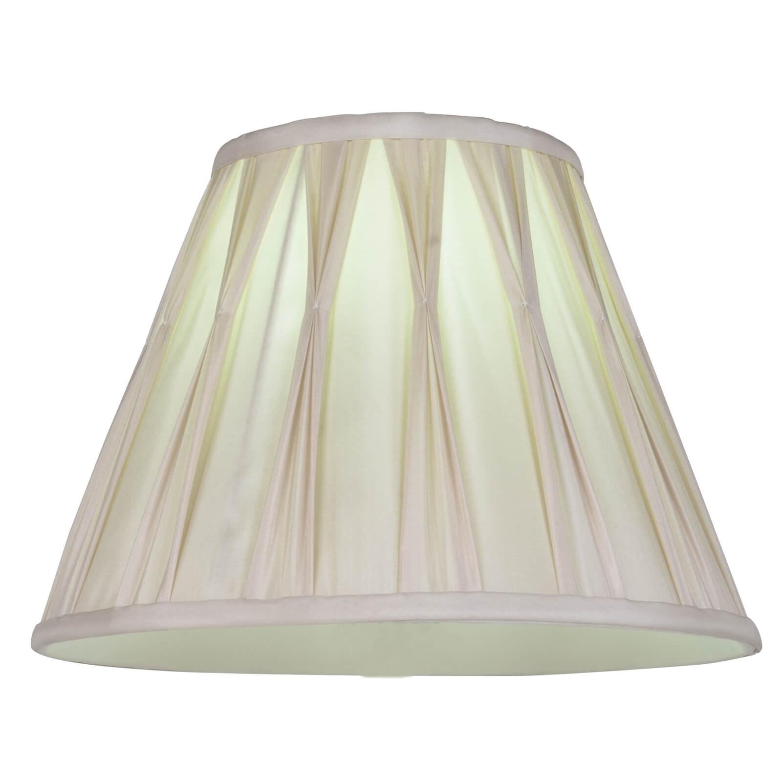 Silk Round Pleated Lamp Shade Cream 30cm Homebase