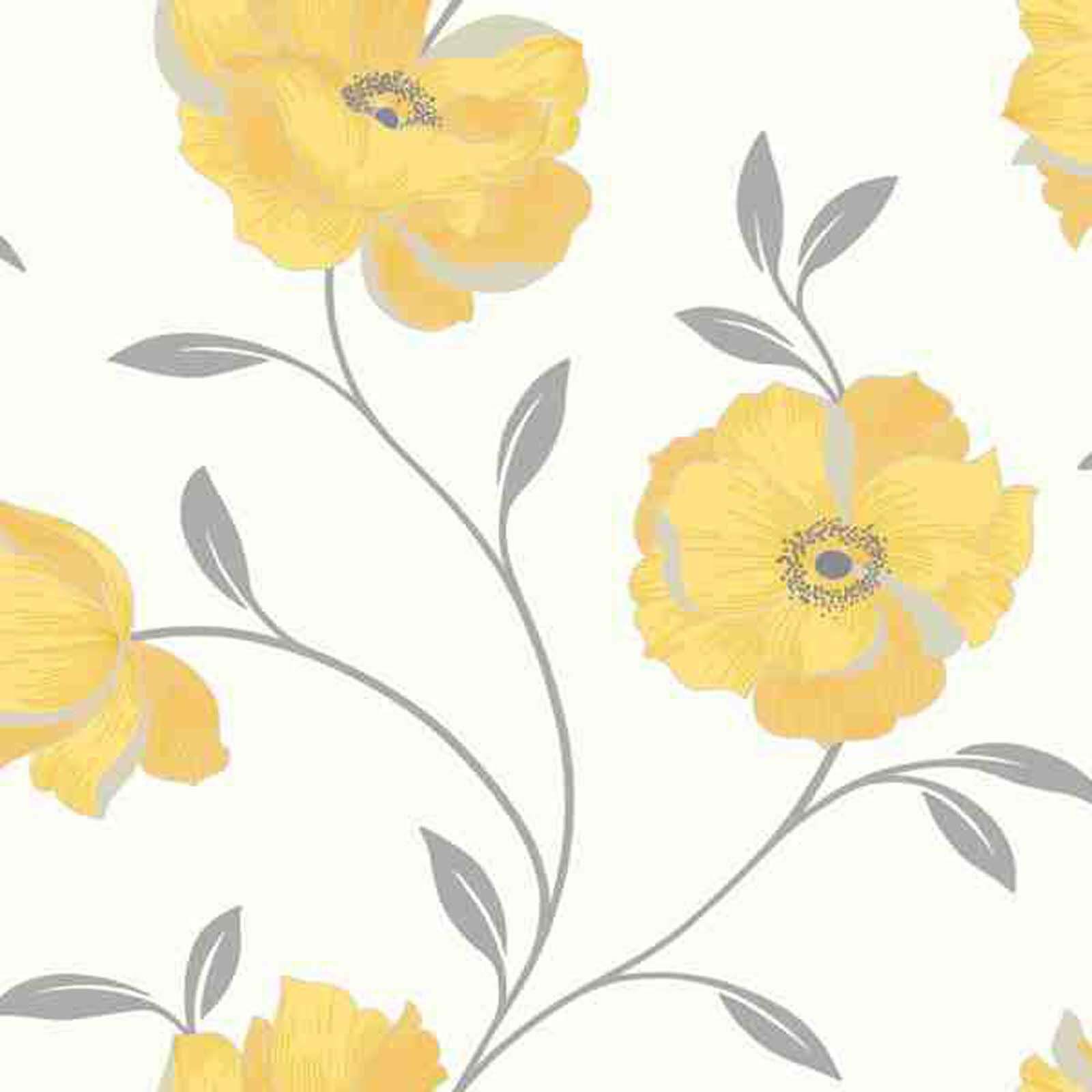 Arthouse Sophia Floral Smooth Metallic White And Yellow Wallpaper Homebase You can also upload and share your favorite floral desktop backgrounds. arthouse sophia floral smooth metallic white and yellow wallpaper
