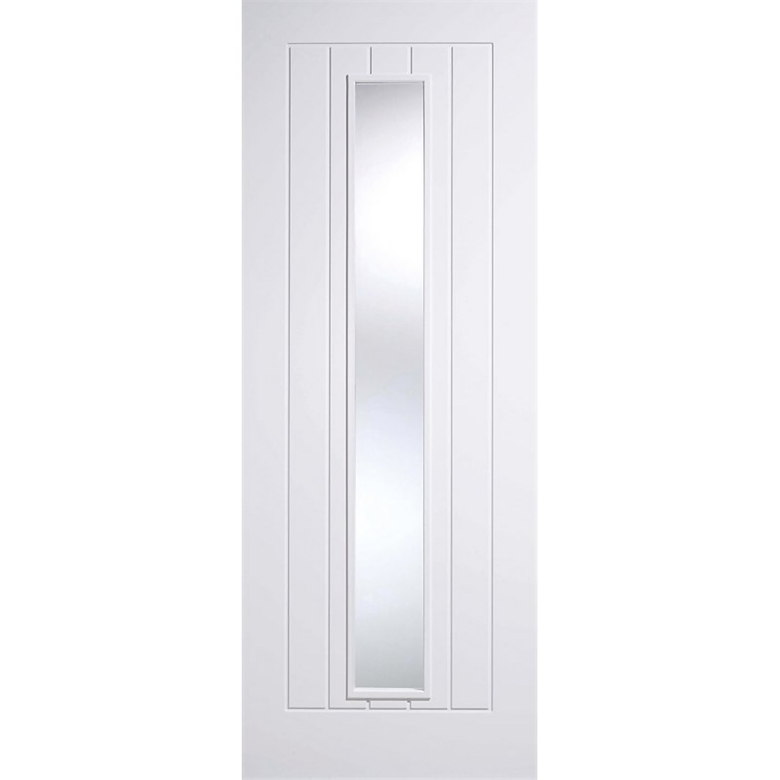 Mexicano Glazed White Primed Internal Door 1981 x 838 x 35mm Homebase