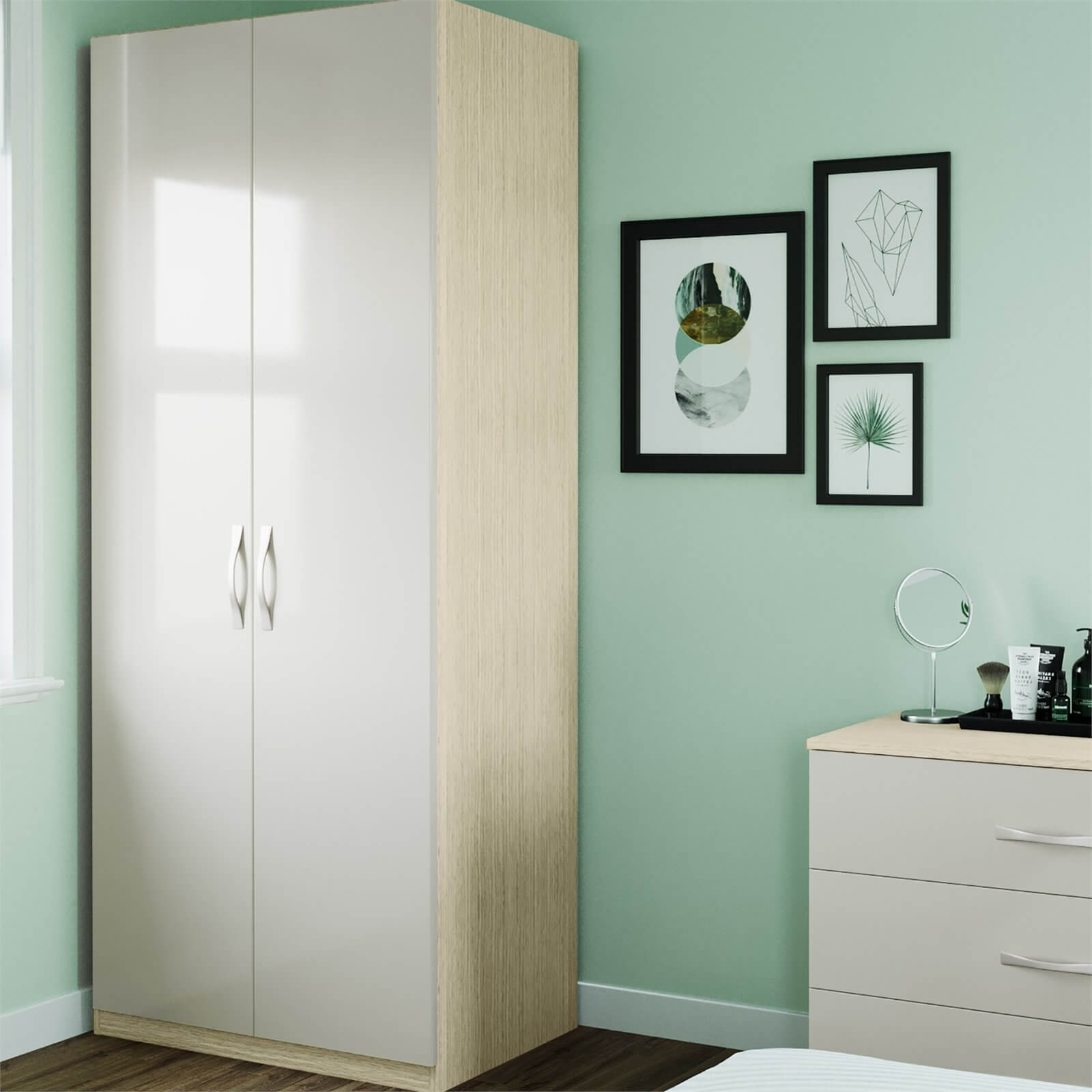 Modular Bedroom Slab Double Wardrobe Cashmere Homebase