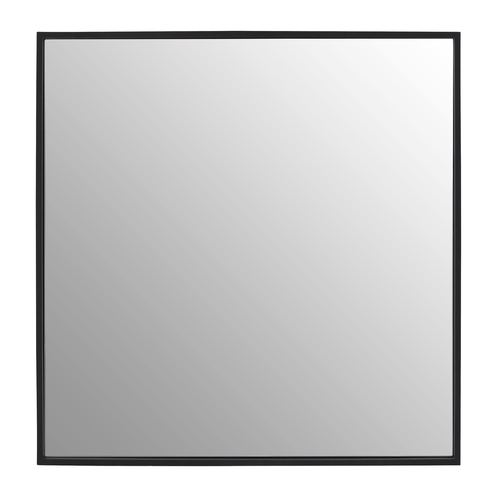 Matt Black Medium Square Wall Mirror Homebase