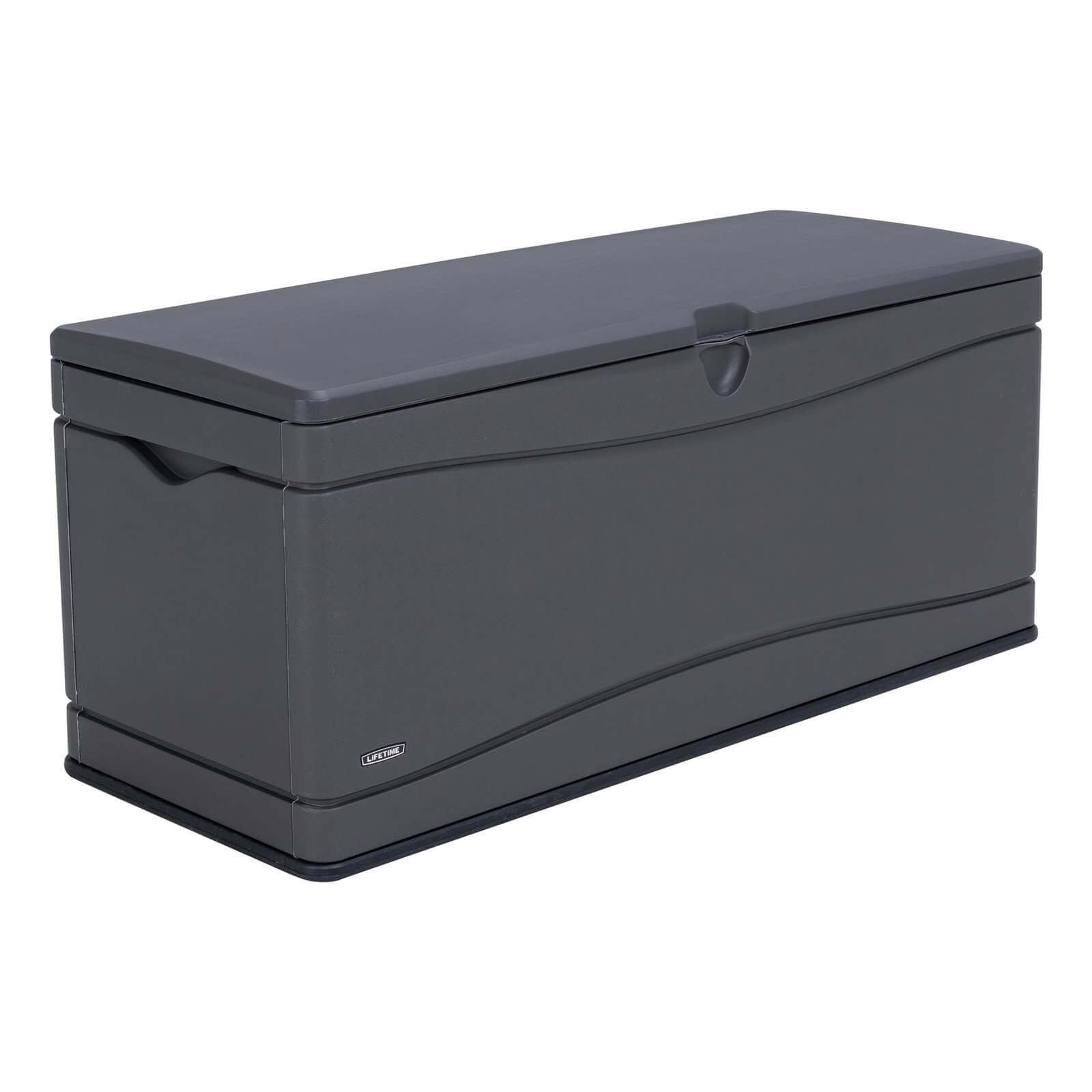 Lifetime Heavy Duty Outdoor Deck Box ? Carbonized Gray ? 130 gallon