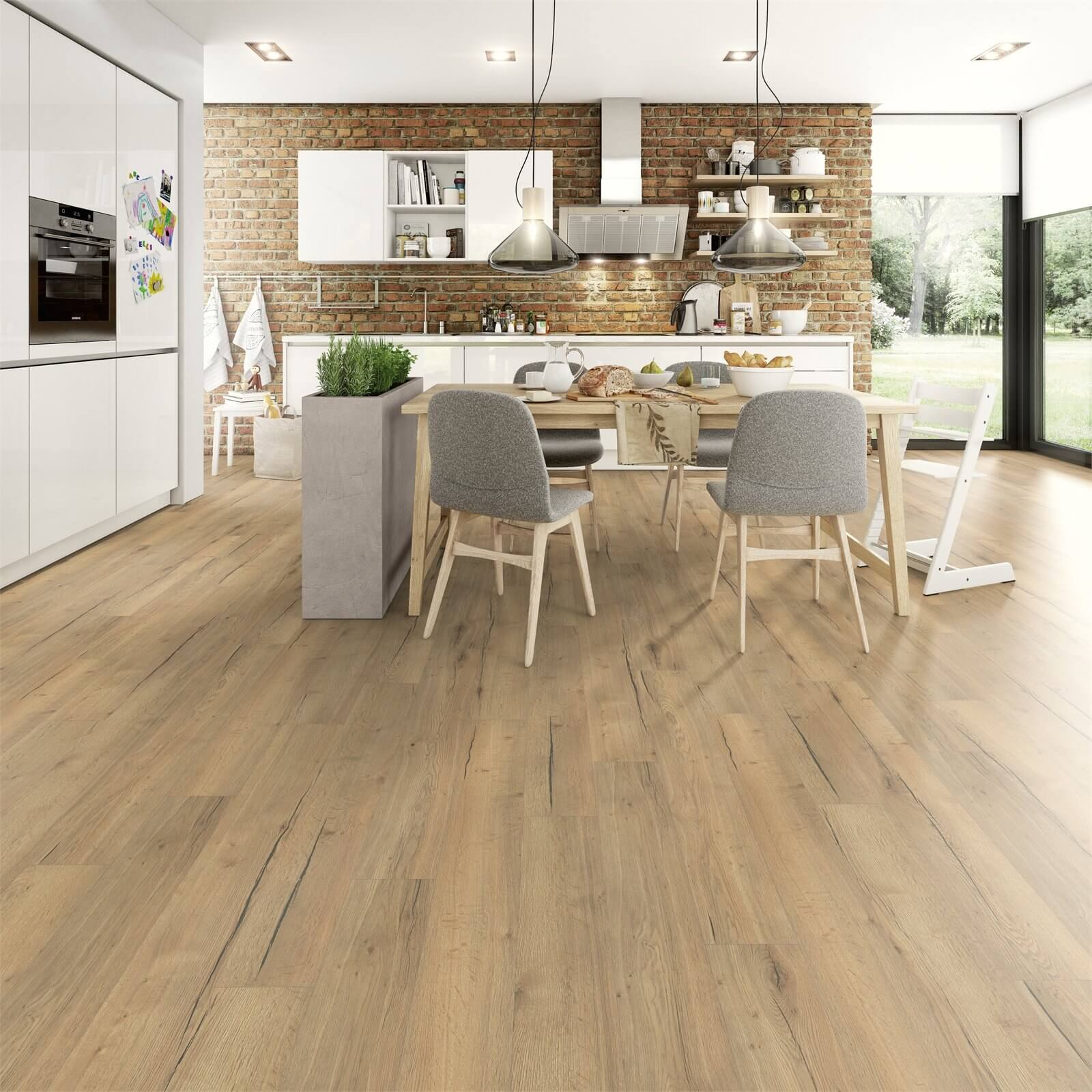 EGGER HOME Aqua+ Waterproof 8mm Laminate Flooring Natural Creston Oak