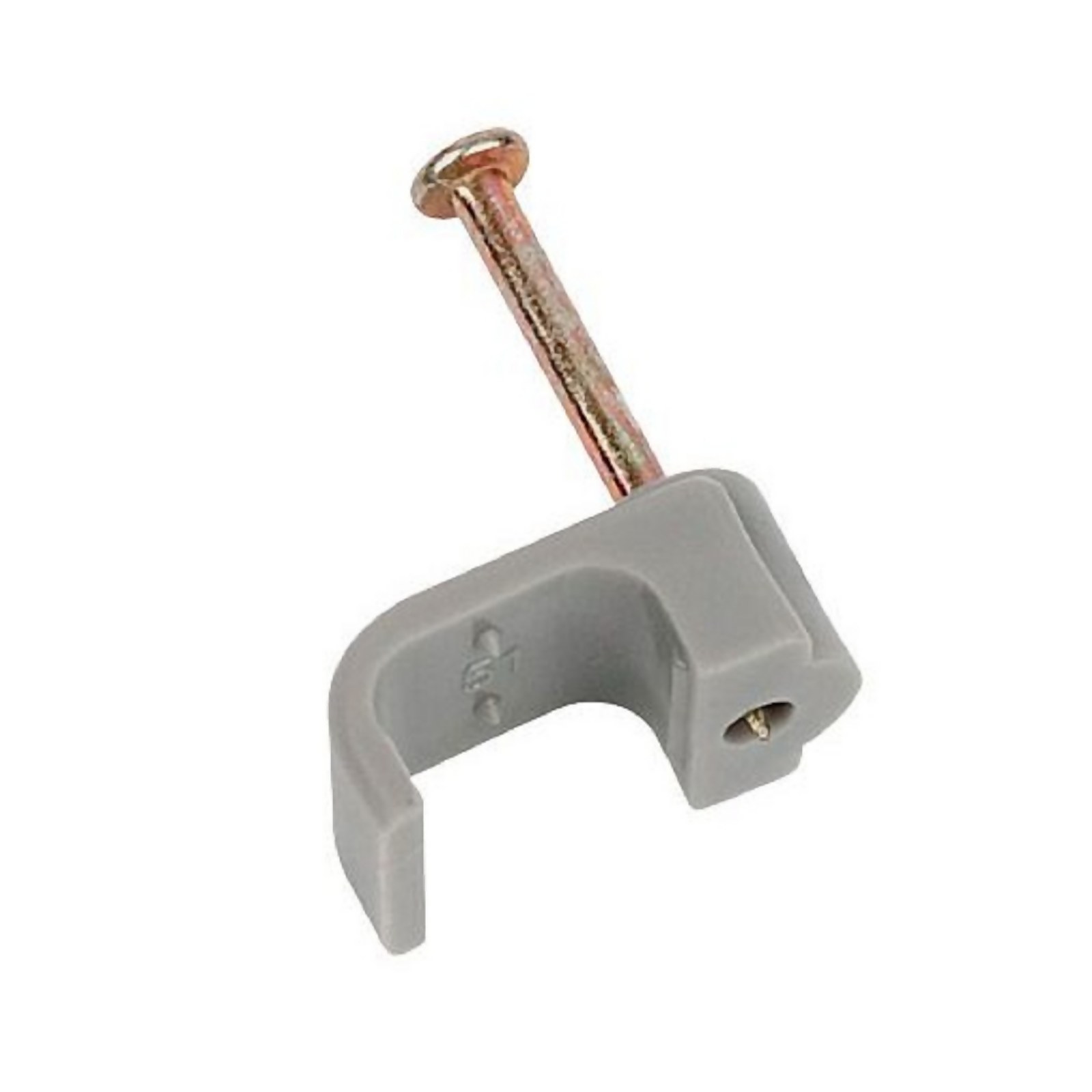Masterplug Twin & Earth Cable Clips 2.5mm Grey 20 Pack Homebase