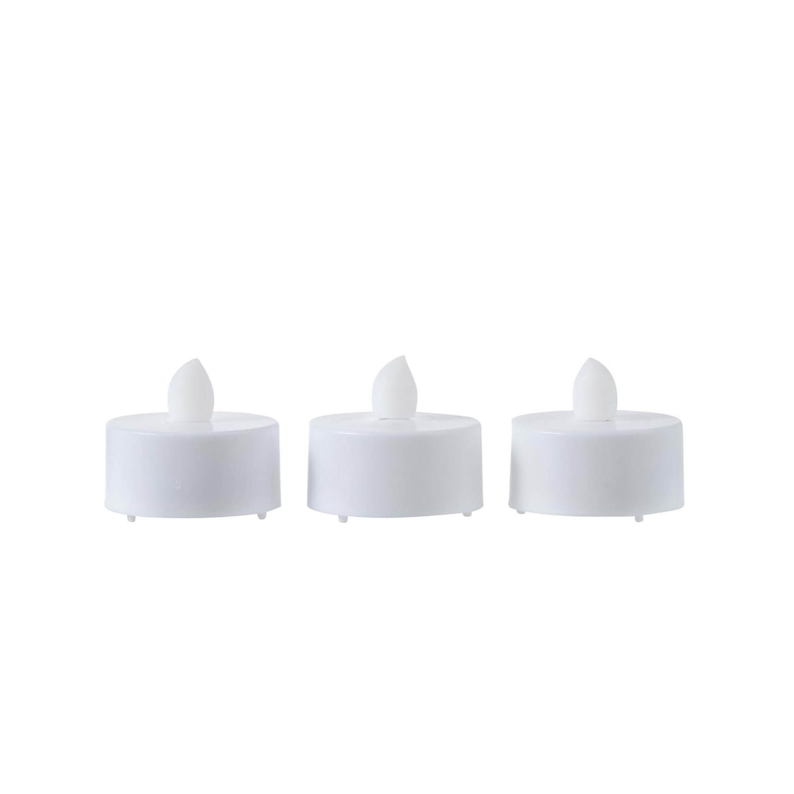White LED Tea Lights 6 Pack (Battery Operated) Homebase