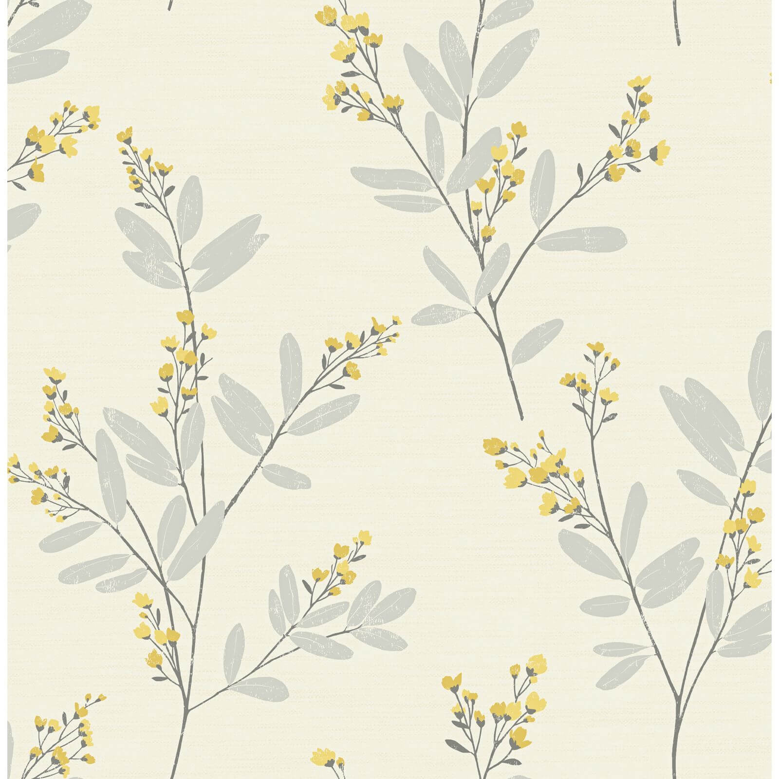 Fine Decor Solna Yellow Wallpaper Homebase