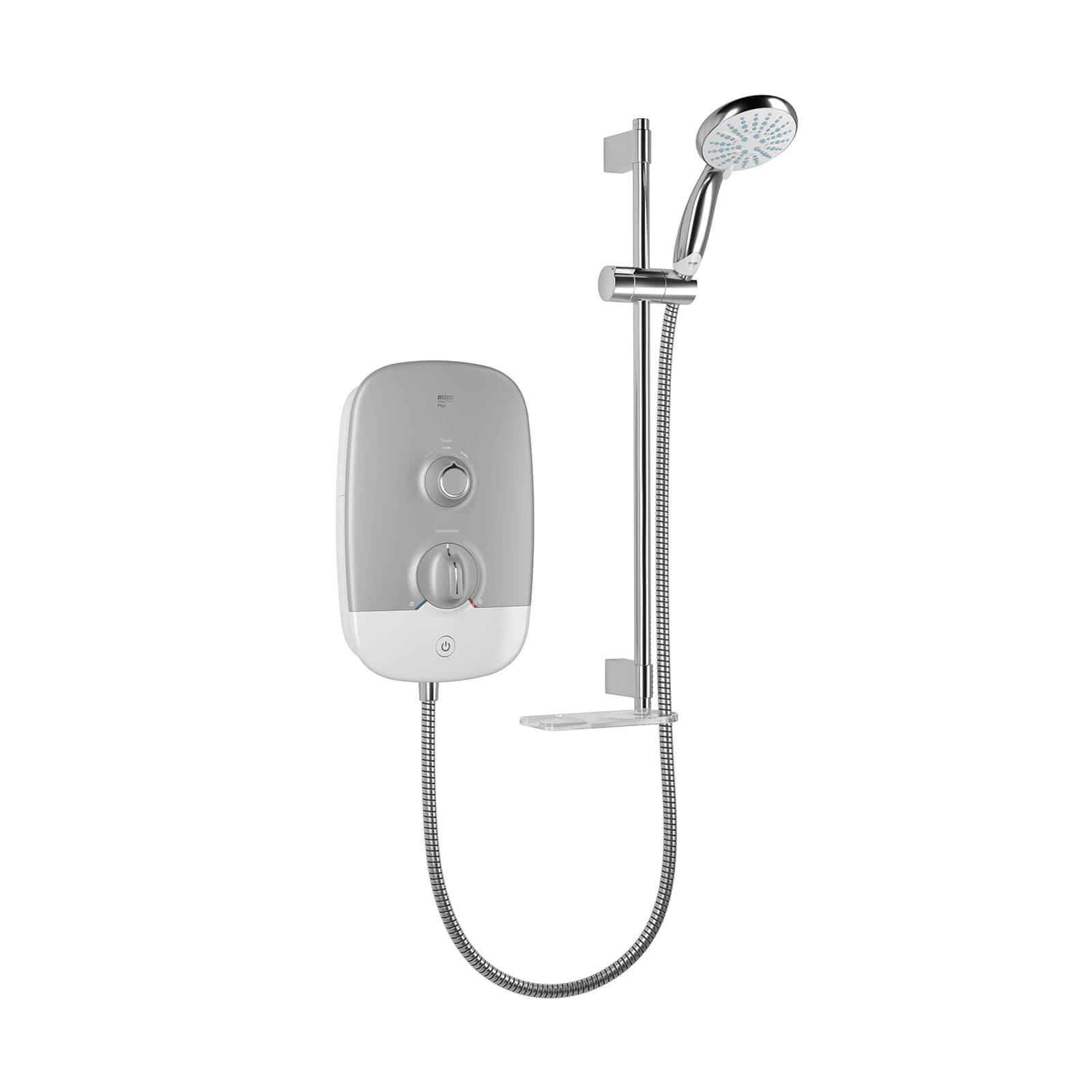 Mira Play 8.5kW Electric Shower Satin/Chrome Homebase