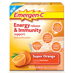 Pacote de Suplemento Alimentar sabor de Laranja da Emergen-C (8 doses)