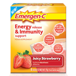 Pacote de Suplemento Alimentar sabor de Morango da Emergen-C (8 doses)