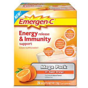 Emergen-C zestaw multiwitamin o smaku pomarańczowym (mega opakowanie, 24 saszetki)