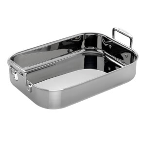 Le Creuset 3-Ply Stainless Steel Rectangular Roaster - 35cm