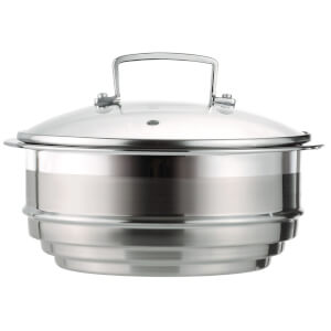 Le Creuset 3-Ply Stainless Steel Multi Steamer with Glass Lid