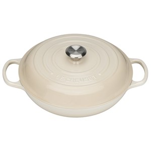 Le Creuset Signature Cast Iron Shallow Casserole Dish 30cm - Almond
