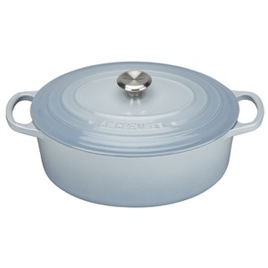 Le Creuset Signature Cast Iron Oval Casserole Dish 27cm - Coastal Blue