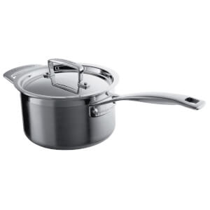 Le Creuset 3-Ply Stainless Steel Saucepan with Lid - 16cm