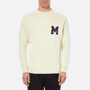 Maison Kitsuné Men's College Logo Sweatshirt - Ecru