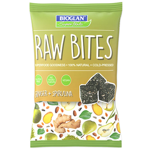 Bioglan Raw Bites Ginger and Spirulina - 40g Bag