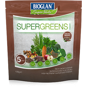 Bioglan Superfoods Supergreens Cacao Boost - 100g