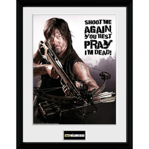 The Walking Dead Daryl Shoot Me - 16 x 12 Inches Framed Photographic
