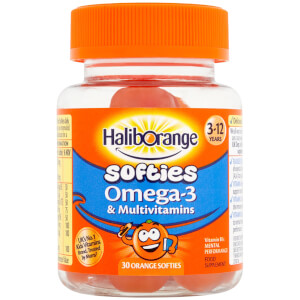 Haliborange Kids Multivitamin & Omega 3 Softies - 30 Orange Fruit Shapes