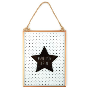 Slogan Glass Plaque - Wish Upon a Star