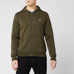 Polo Ralph Lauren Men's Double Knit Full Zip Hoodie - Company Olive