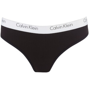 Calvin Klein Women's Ck One Logo Thong - Black