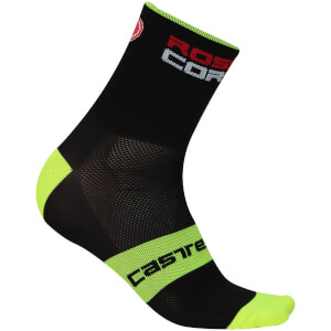 Castelli Rosso Corsa 9 Socks - Black/Yellow