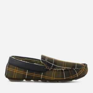 Barbour Men's Monty Suede Moccasin Slippers - Classic Tartan