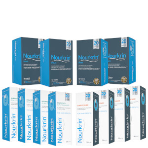 Nourkrin Man for Hair Preservation 12 Month Bundle with Shampoo and Conditioner x4 (Worth £623.56)