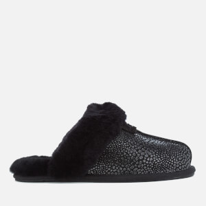 UGG Women's Scuffette II Glitzy Sheepskin Slippers - Black
