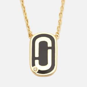 Marc Jacobs Women's Icon Enamel Pendant - Black/Gold