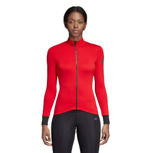 adidas Women's Climaheat Long Sleeve Jersey - Red