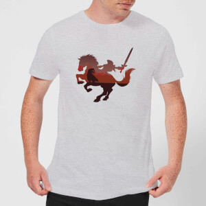 Nintendo The Legend Of Zelda Horse Silhouette Men's Light Grey T-Shirt