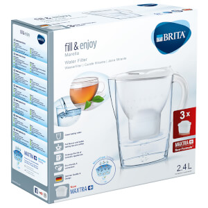 BRITA Maxtra+ Marella Cool Water Filter Jug Starter Pack with 3 Cartridges - White