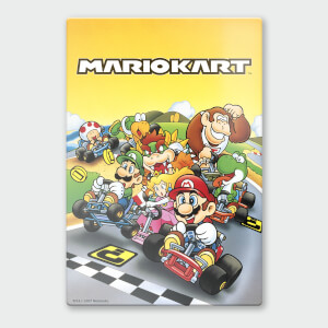 Nintendo Mario Kart 1 Chromalux High Gloss Metal Poster