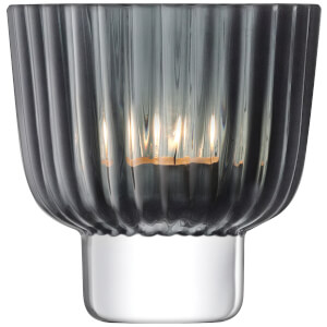 LSA Pleat Tealight Holder - 9.5cm - Grey