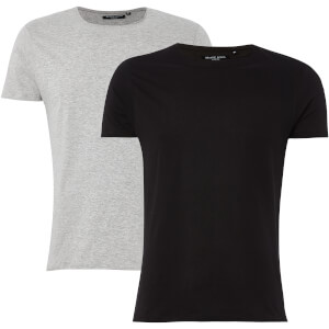 Pack de 2 Camisetas Hombre Brave Soul Fresher - Gris claro/negro