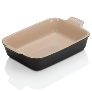 Le Creuset Stoneware Deep Rectangular Dish - 26cm - Satin Black