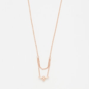 Olivia Burton Women's Moulded Bee Drop Necklace - Rose Gold