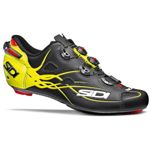 Sidi Shot Matt Road Shoes - Matt Black/Yellow Fluo