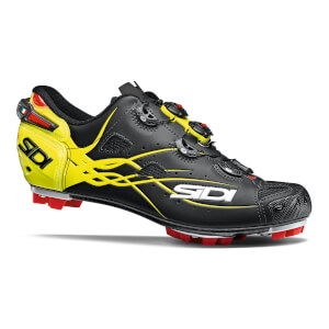 Sidi Tiger Matt Carbon MTB Cycling Shoes - Black/Yellow Fluo