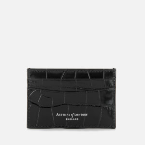 Aspinal of London Women's Slim Croc Credit Card Case - Black Aspinal of London Women's Slim Croc Credit Card Case - Black