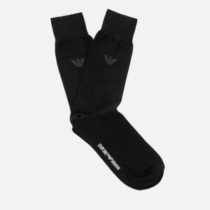 Emporio Armani Men's Filoscozia Cotton Socks - Nero