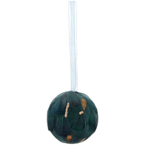 Bark & Blossom Green Feather Bauble: Image 1