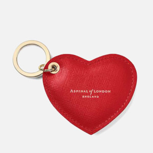 Aspinal of London Women's Heart Keyring - Scarlet Saffiano Aspinal of London Women's Heart Keyring - Scarlet Saffiano
